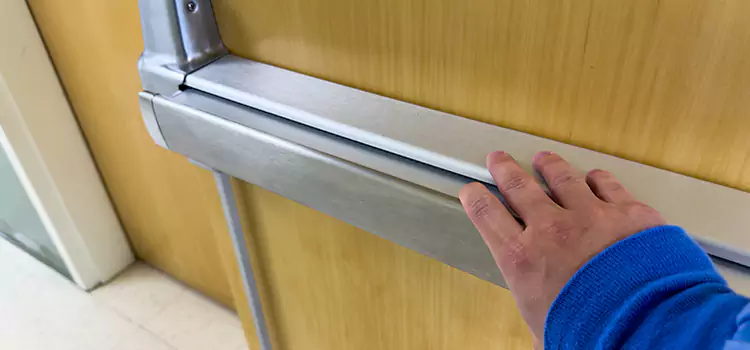 Installing a Push Bar on a Door Gander